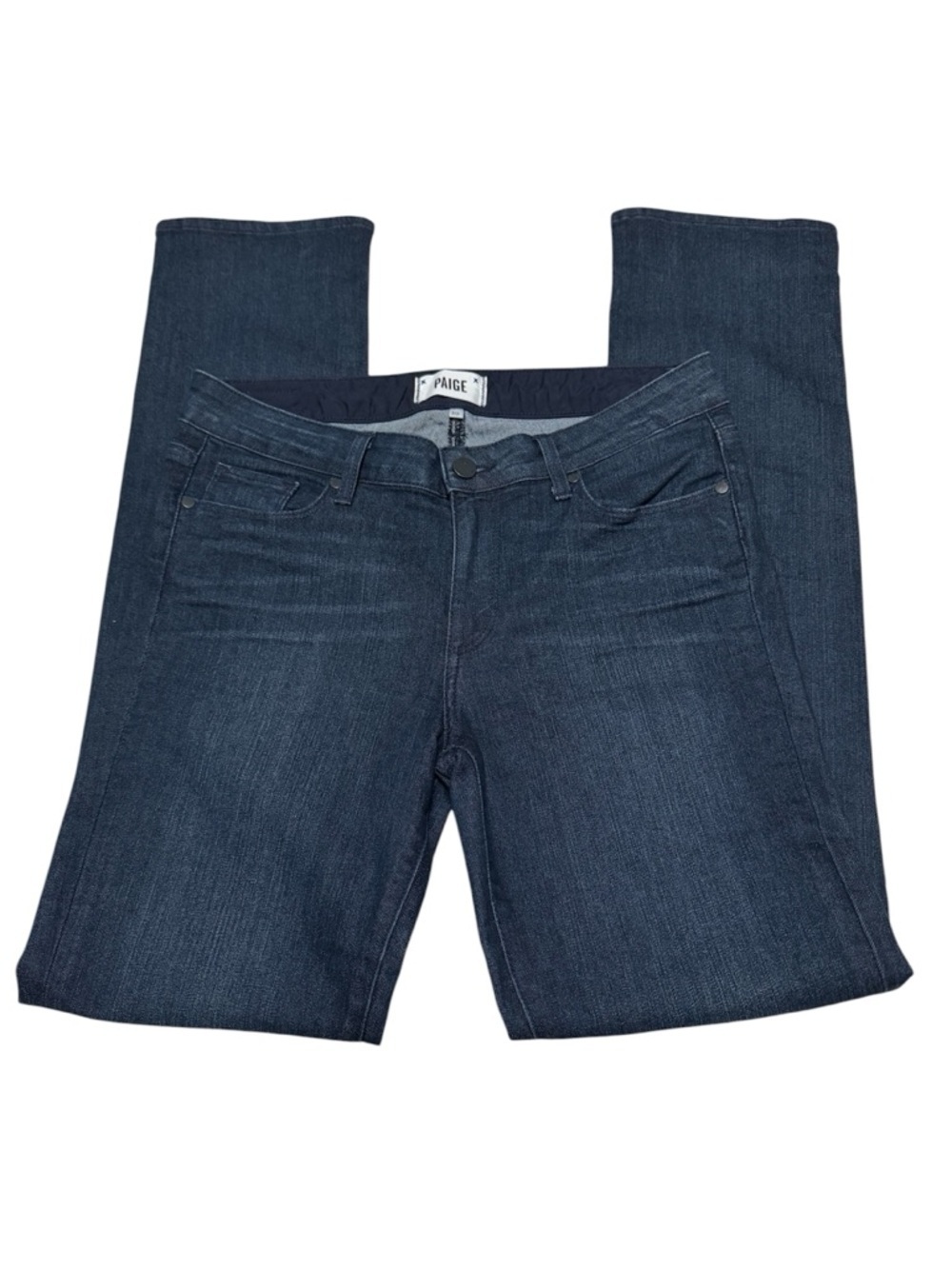PAIGE Dark Wash Straight Leg Jeans – Size 30 (Approx.)